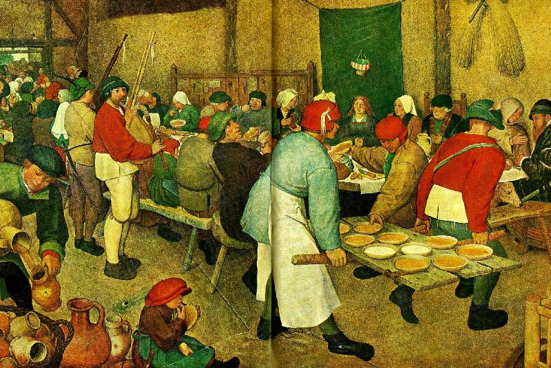 Pieter Bruegel flamlandskt bondbrollop, oil painting image